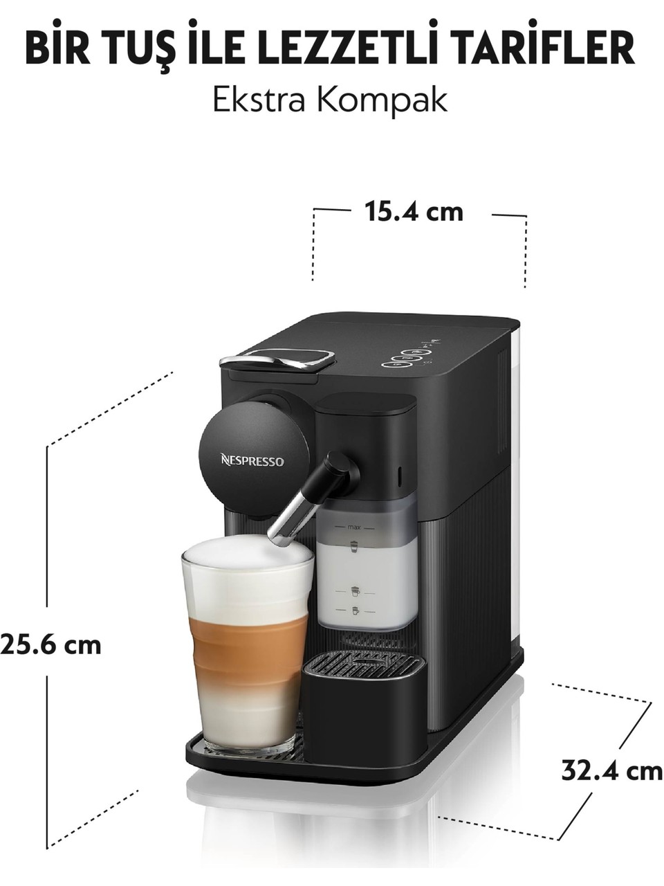 Nespresso F121 Lattissima One Kahve Makinesi Siyah Görseli