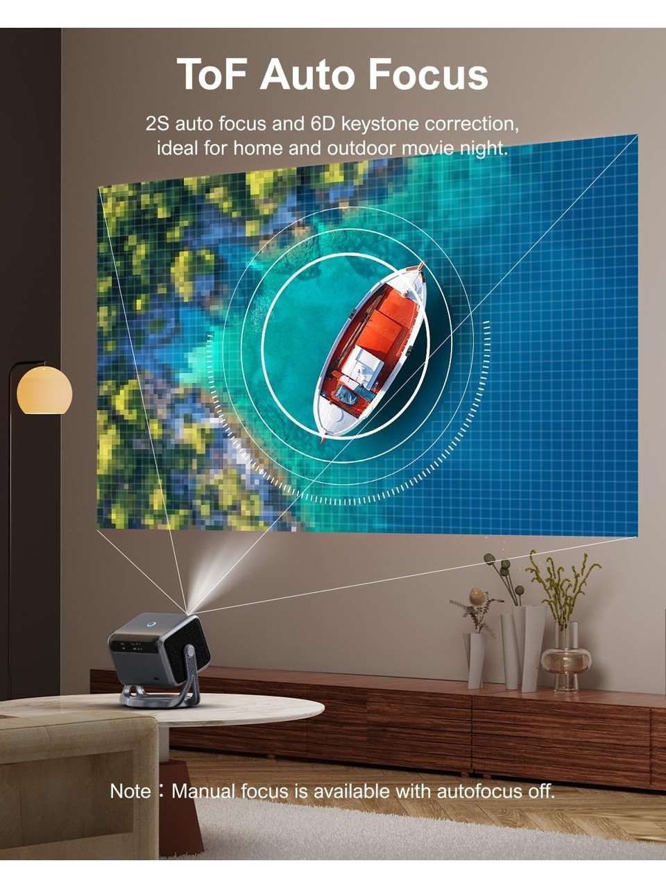 Ultimea Nova C40 600 Lümen Wi-fi 4k Projeksiyon Cihazı Görseli