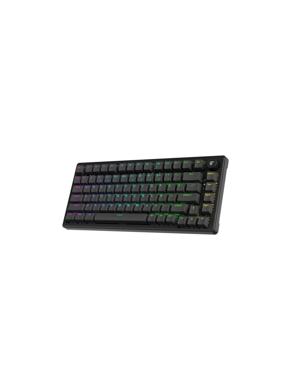 Gameraider K1 He Gri Ultra-fast Lime Manyetik Switch 8k Türkçe Kablolu Gaming Klavye Görseli