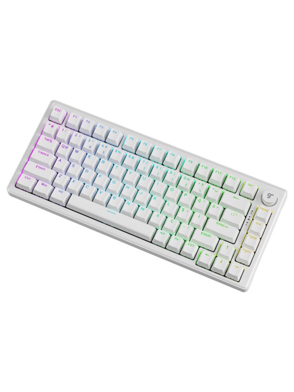 Gameraider K1 Beyaz Ultra-fast Lime Manyetik Switch 8k Türkçe Kablolu Gaming Klavye Görseli