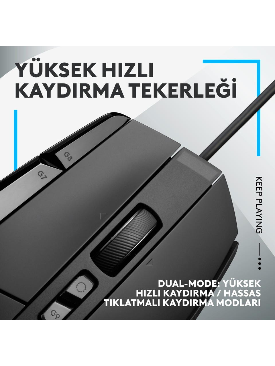 Logitech G502 X 910-006147 Siyah Optik Kablolu Oyuncu Mouse Görseli