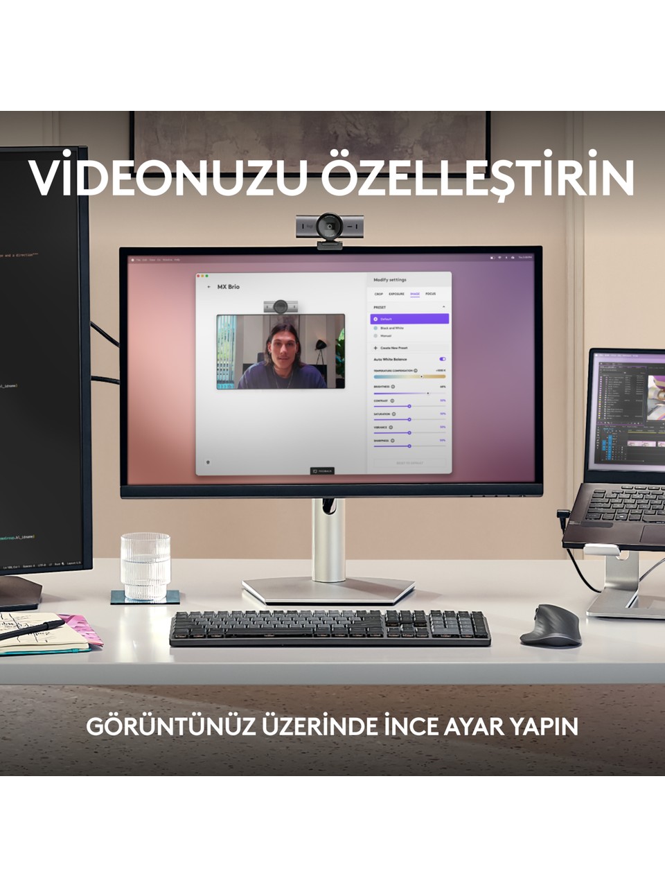 Logitech MX Brio 4K Ultra HD Mikrofonlu Webcam Görseli