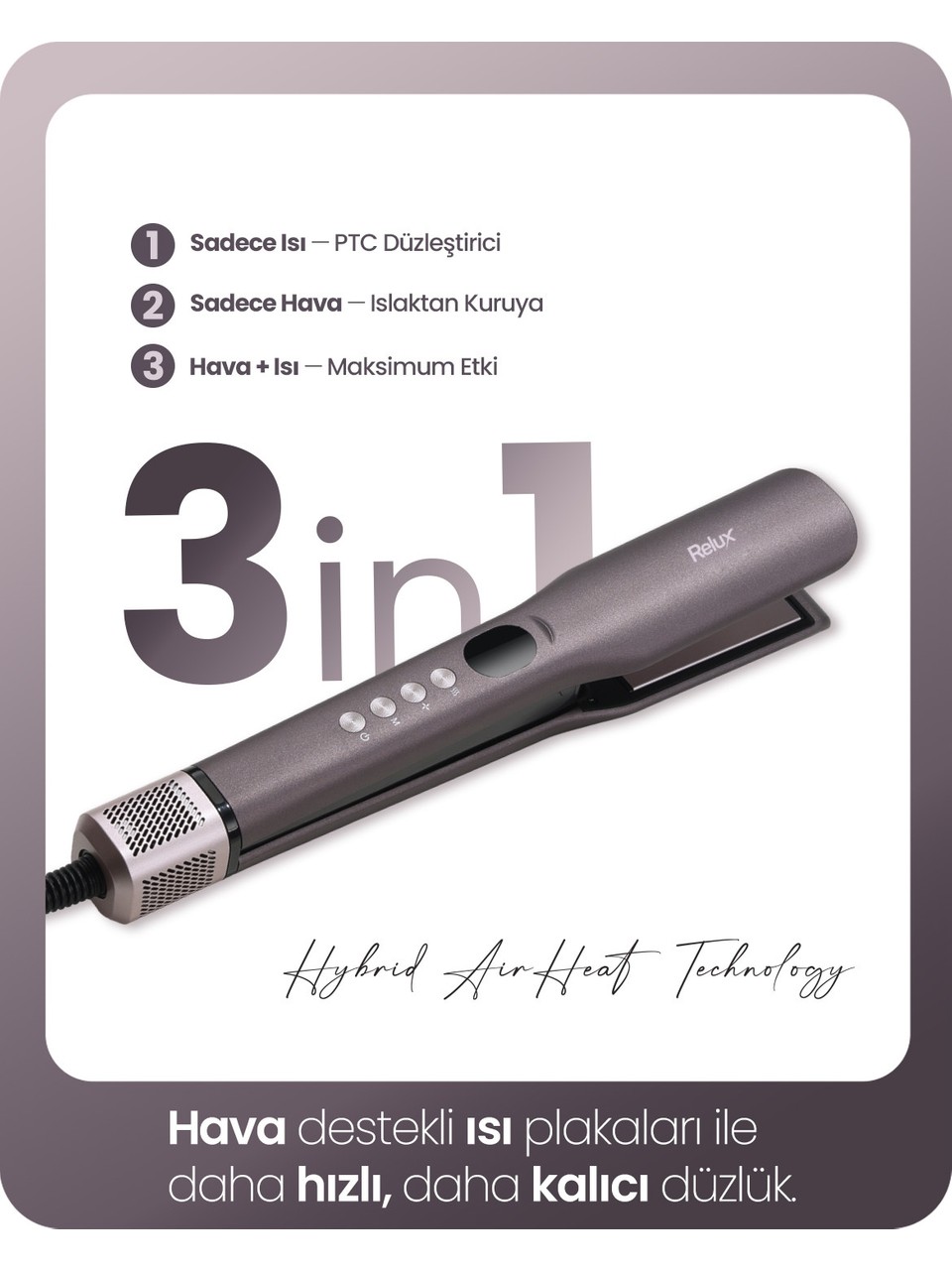 Relux RHS8900B EasyStraight Havalı Saç Düzleştirici