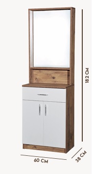 Dole Loft Portmanto Tk. (ceviz - Beyaz) Görseli