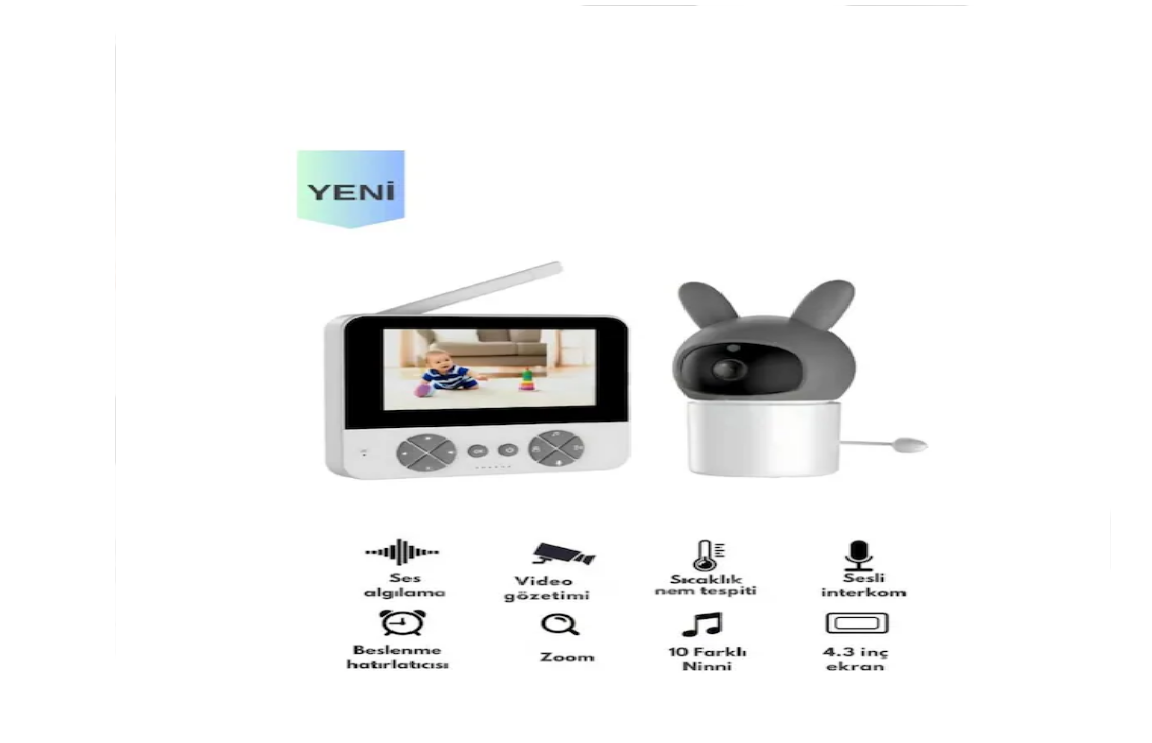 Bebek Kamerası Kumandalı Monitörlü Karşılıklı Konuşma Özellikli , Hatırlatıcılı Ip Bebek Kamerası