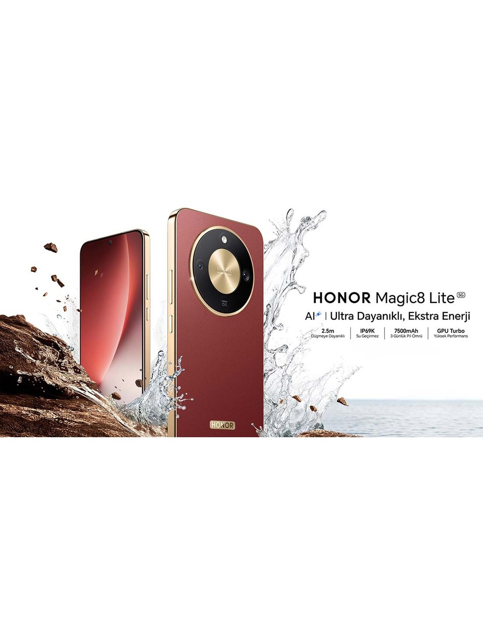Honor Magic 8 Lite 5G 8Gb512Gb Cep Telefonu Kahverengi