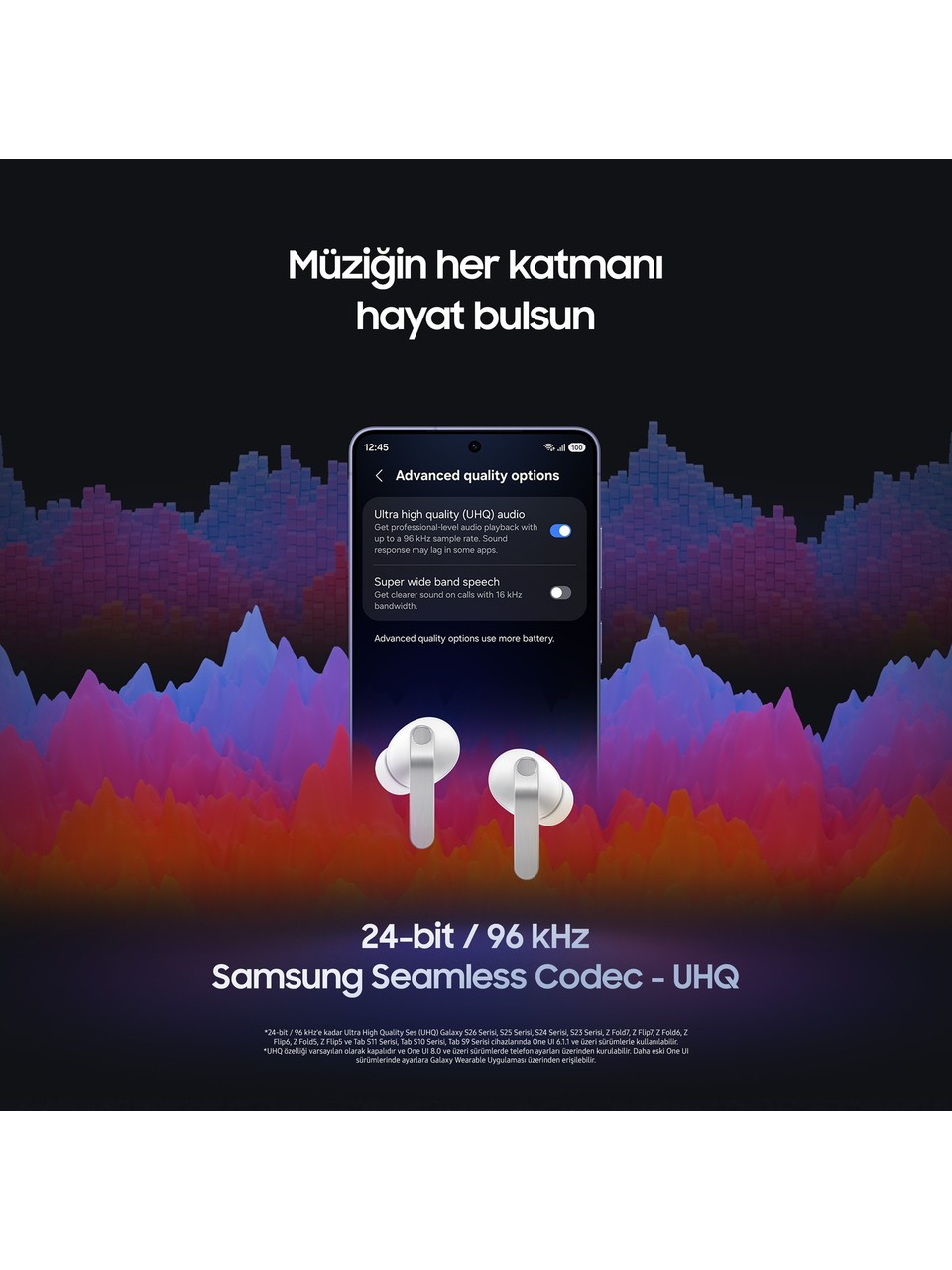 Samsung Galaxy Buds 4 Pro ANC TWS Siyah Kulak İçi Bluetooth Kulaklık Görseli
