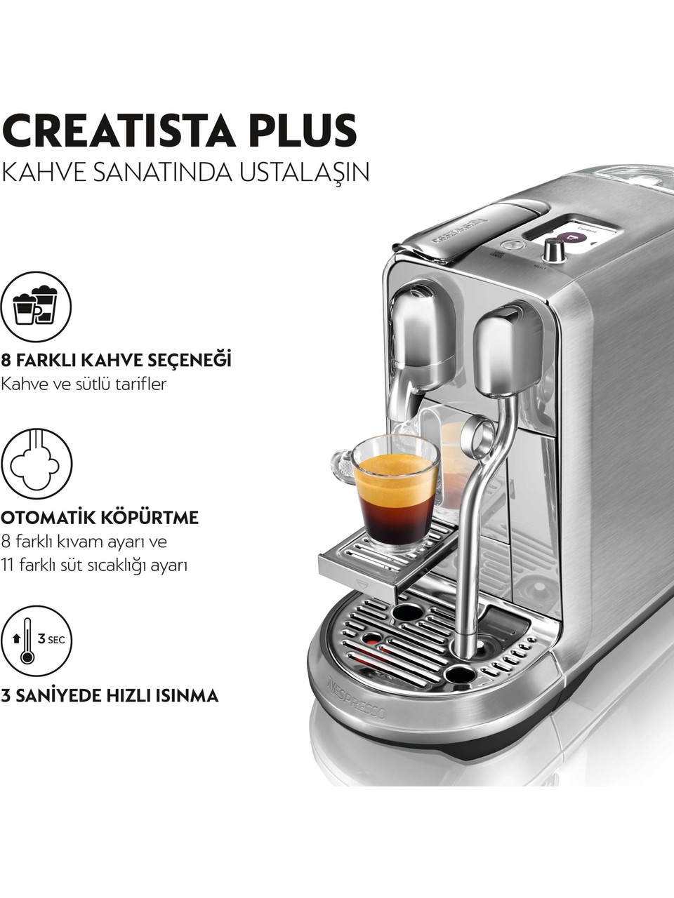 Nespresso J520 Creatista Plus Kapsül Kahve Makinesi Görseli