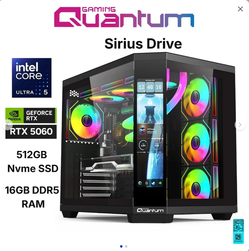 Quantum Q2550kf Ultra 5 250kf 16gb Ddr5 512gb Ssd 8gb 5060 Klave Set Freedos