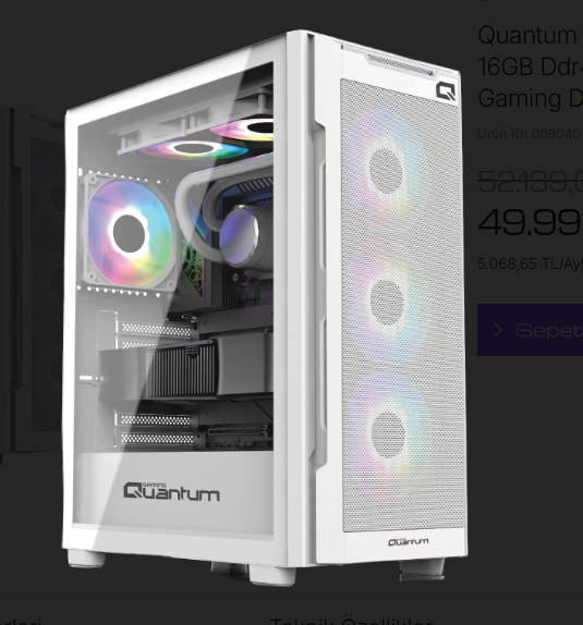 Quantum Q1450 Intel İ7 14700 32gb Ddr4 1tb Ssd 8gb 5060 Klave Set Freedos
