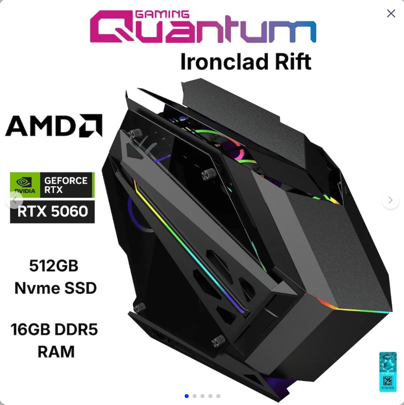 Quantum Q7650 Amd Ryzen 5 7600x 16gb 512gb Ssd 8gb 5060 Klave Set Freedos