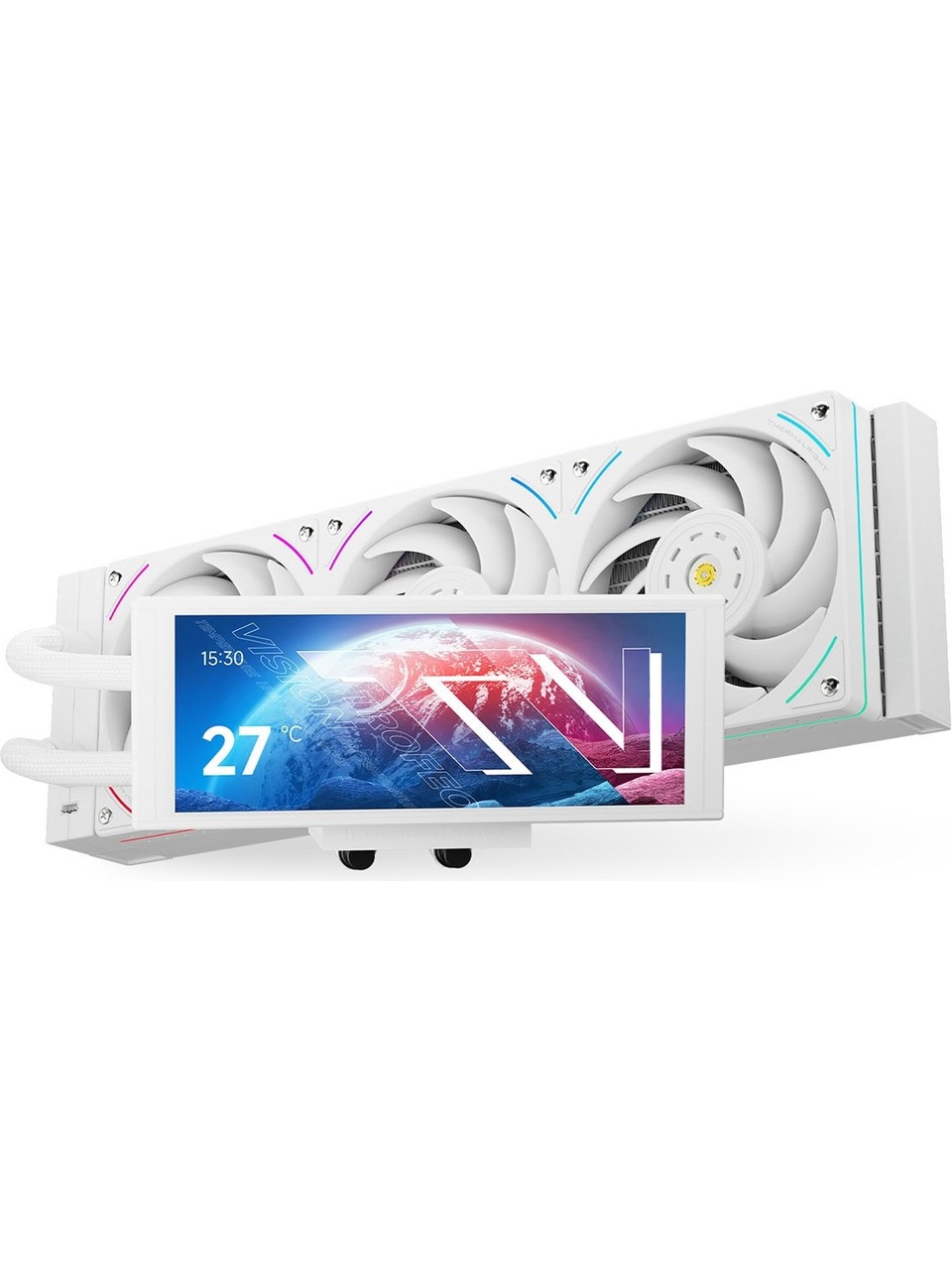 Thermalright Trofeo Vision 360 Argb White 360MM İşlemci Sıvı Soğutucu 4 Pin Soket Uyumlu