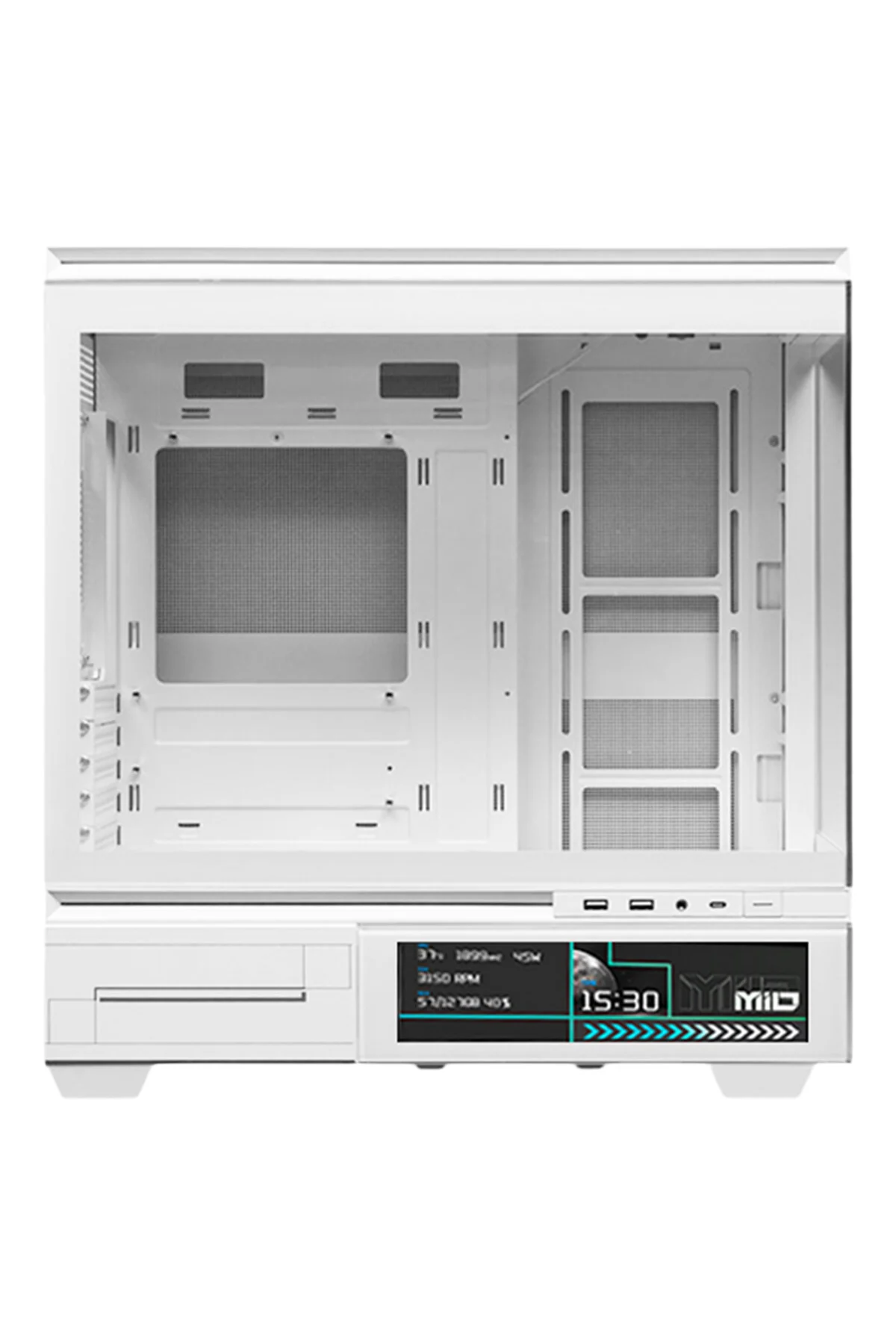 Thermalright TL-M10 Vision White Argb Temperli Cam Mid Tower Matx Gaming Kasa Görseli