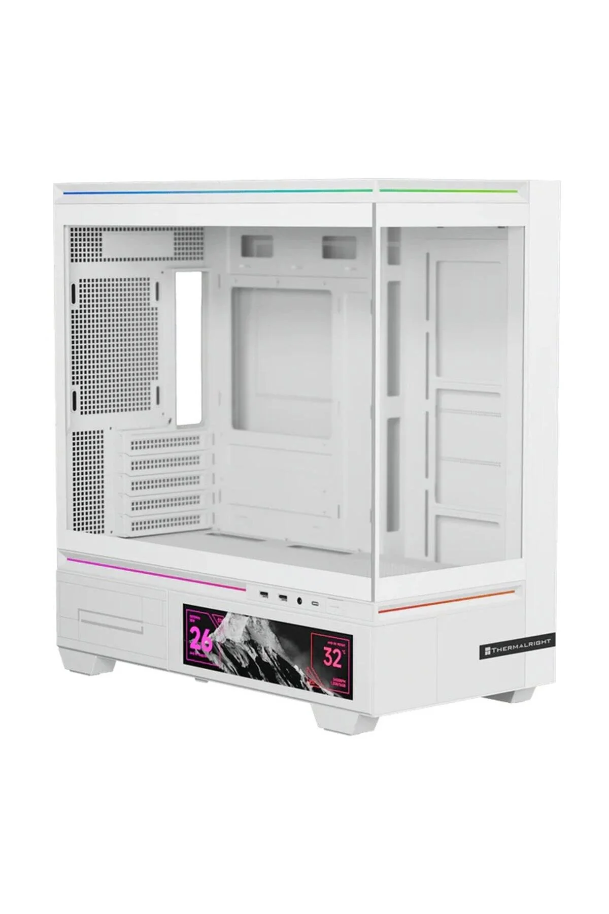 Thermalright TL-M10 Vision White Argb Temperli Cam Mid Tower Matx Gaming Kasa