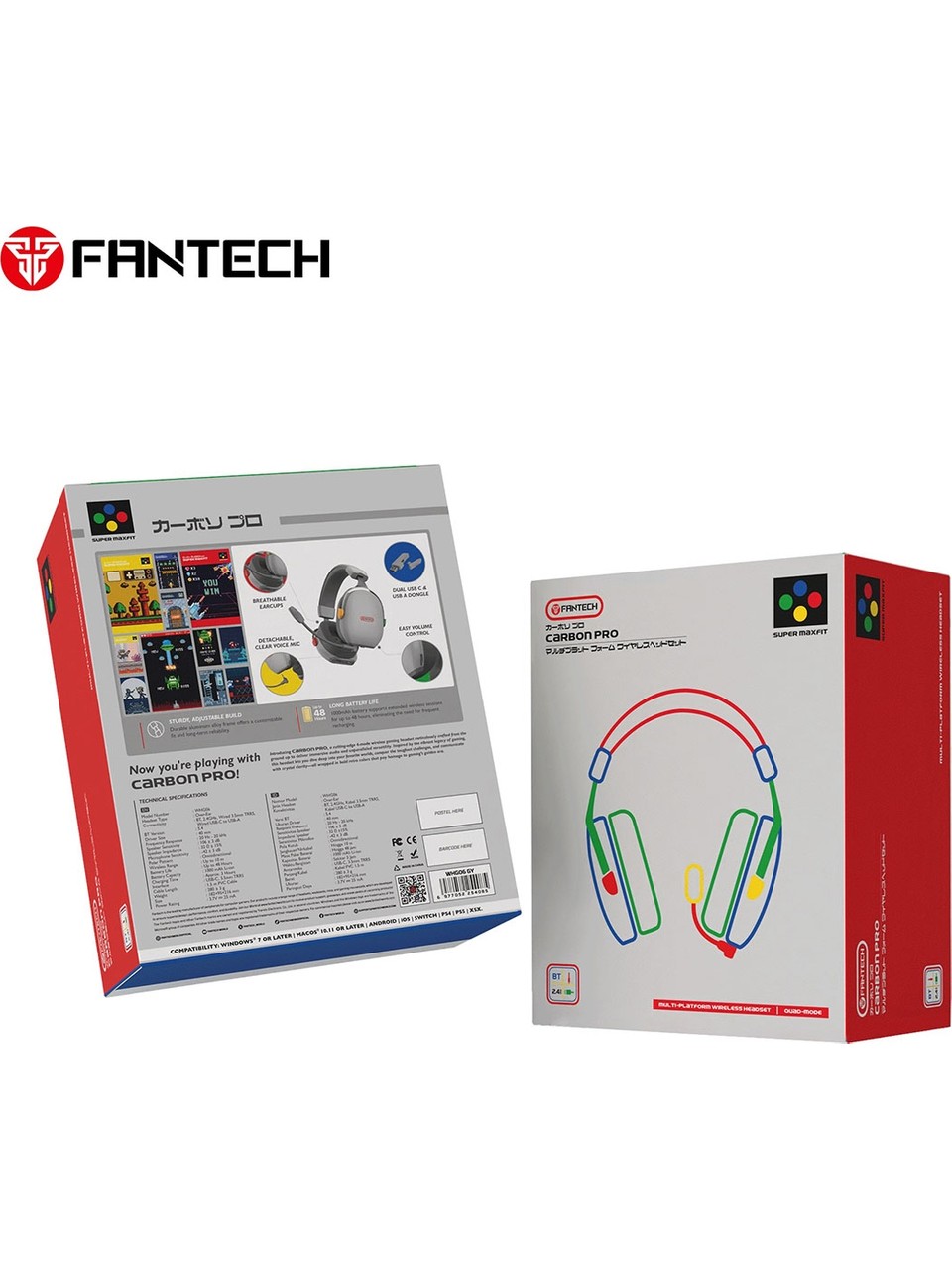 Fantech WHG06 Carbon Pro USB Kablolu/Kablosuz Kulak Üstü Oyuncu Kulaklığı Görseli