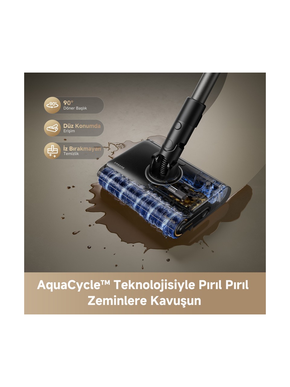Dreame R20 Ultra AquaCycle Islak Kuru Şarjlı Dikey Süpürge